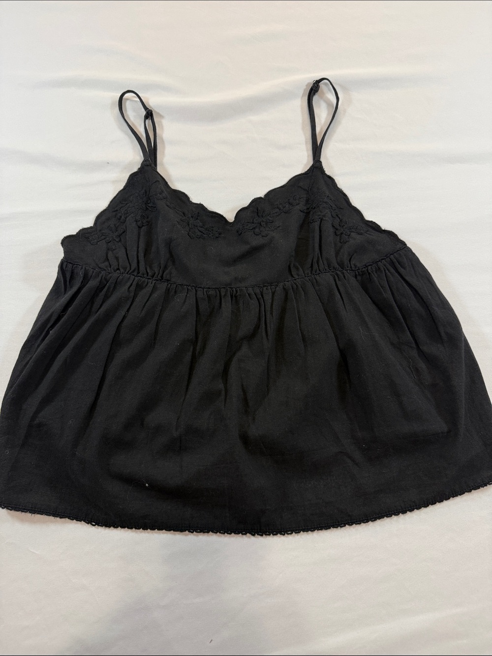 Zara Black Lace-Accent Camisole Size L